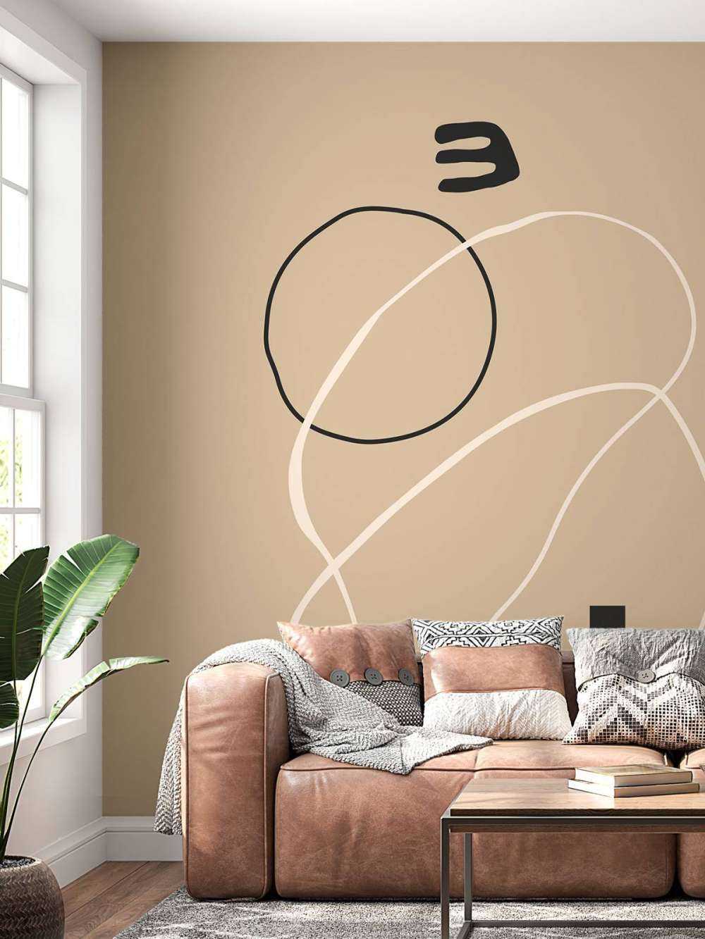 Minimalistische beige illustratie