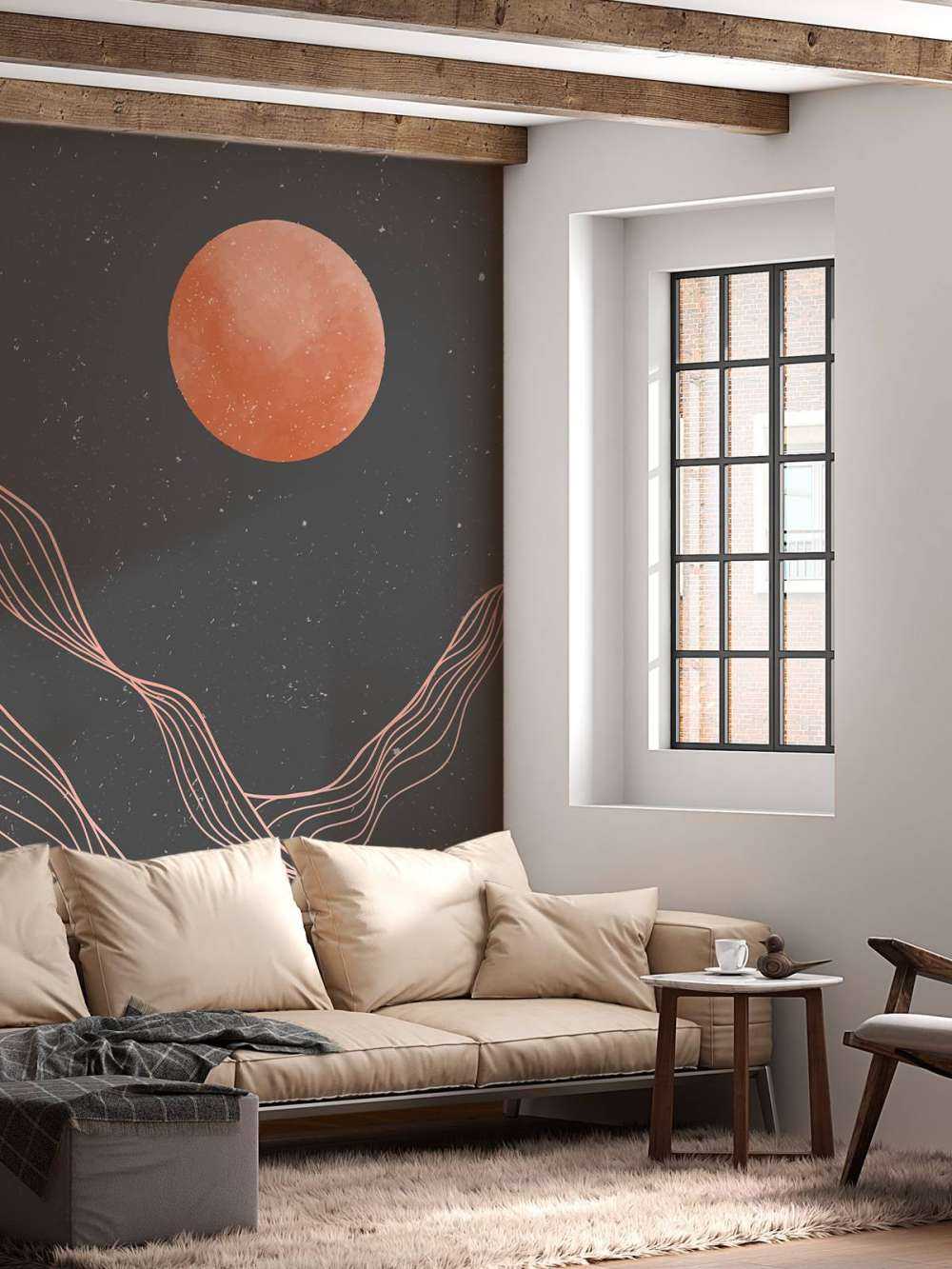 Abstracte bergen landschap