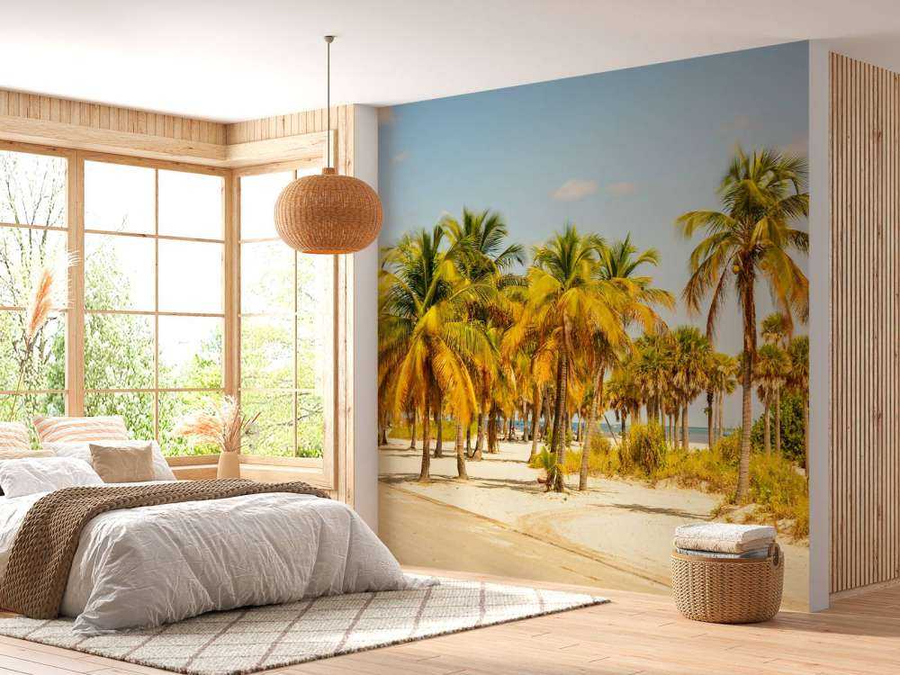 Geel-groene palmbomen