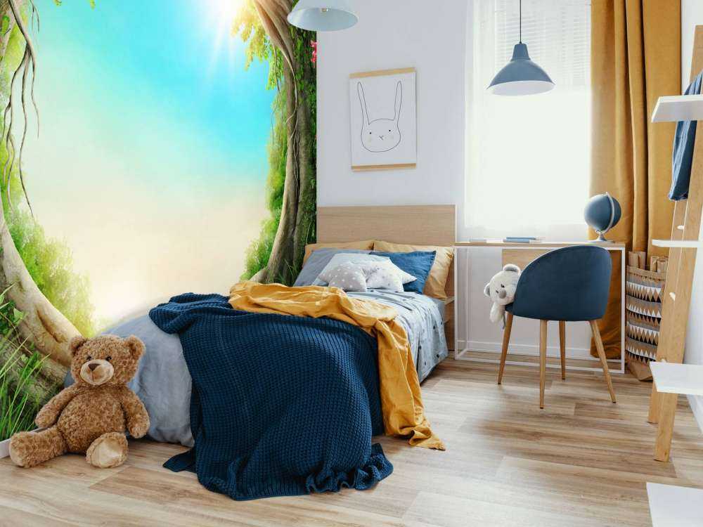 Colourful fairytale forest