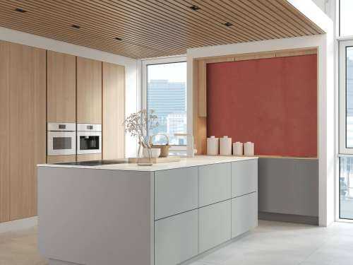 Discoloured red concrete