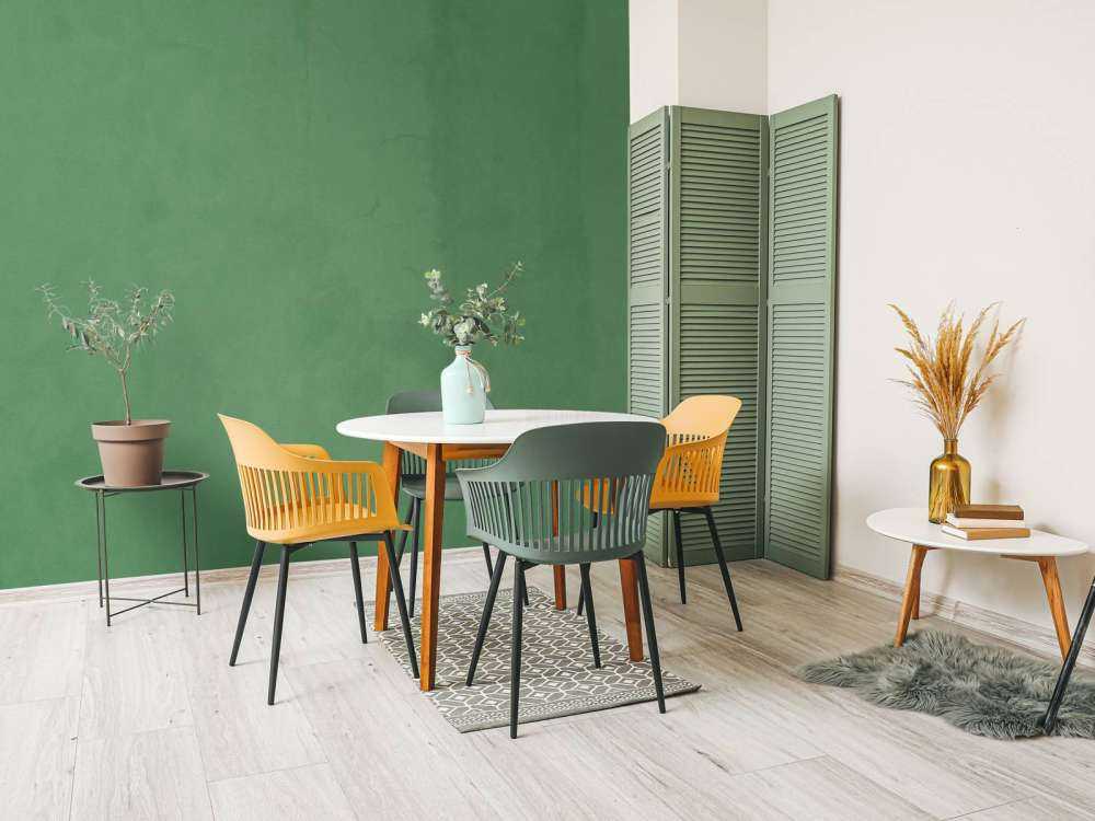 Camouflage green concrete