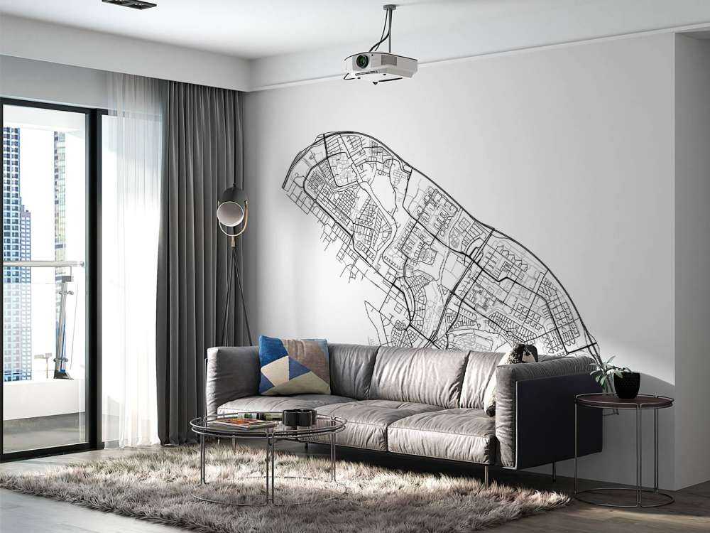 Plattegrond Amsterdam noord, wit