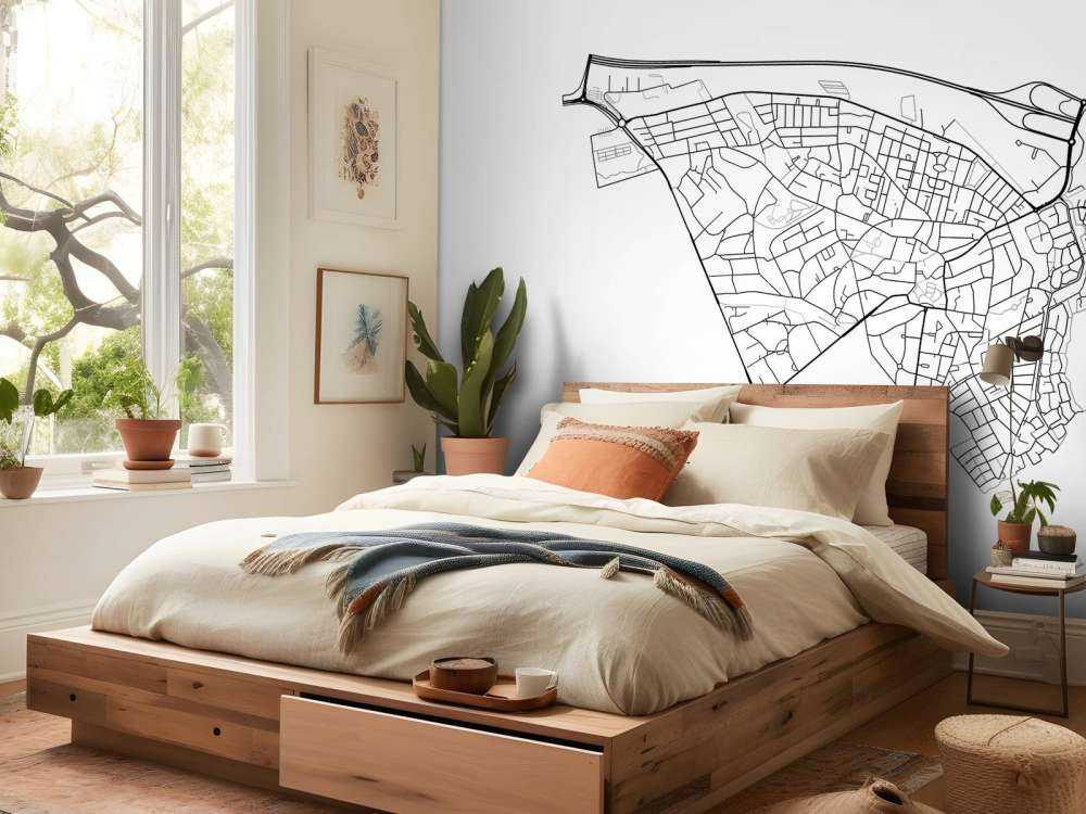 Plattegrond van Baarn, wit