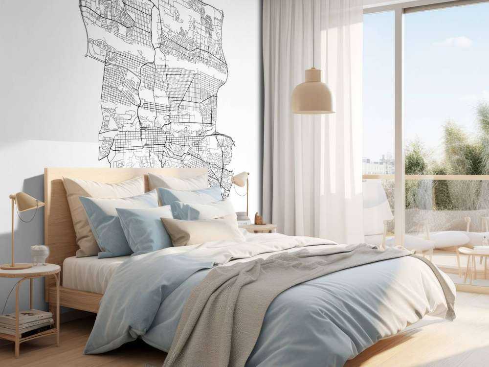 Plattegrond van Pretoria, wit 