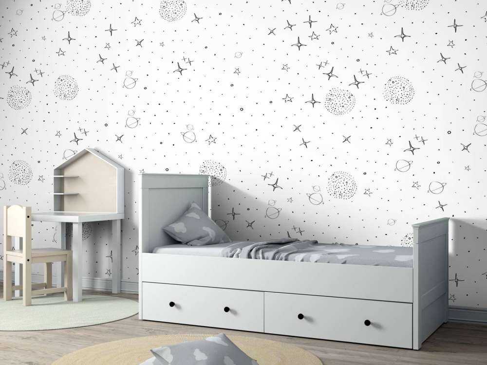 Space pattern black and white