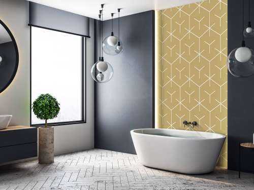 Geometric hexagons, gold