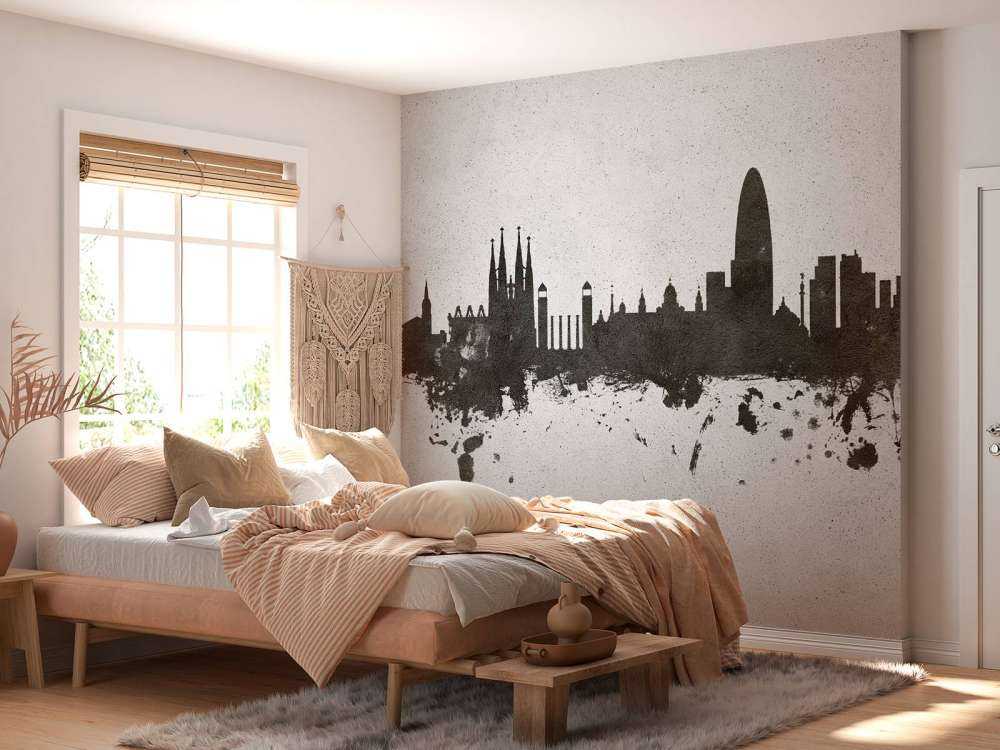 Watercolor skyline, Barcelona