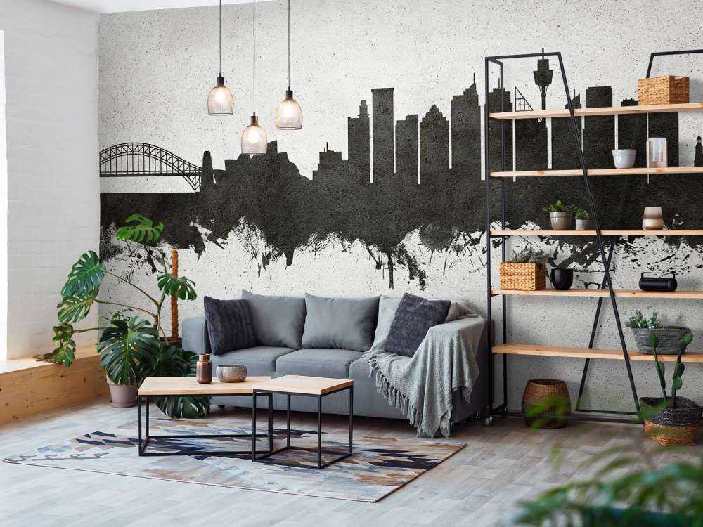 Watercolor skyline, Sydney
