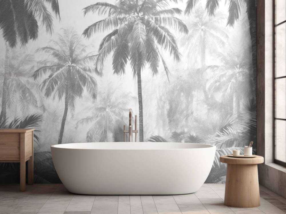 Misty Palm Forest