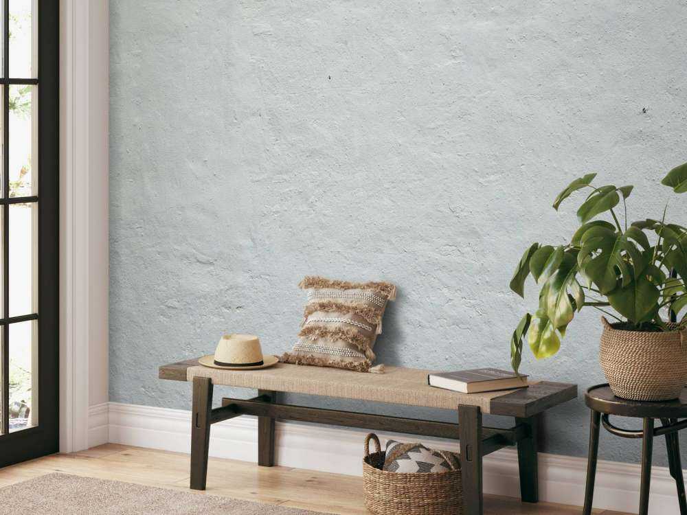 Wall with white stucco