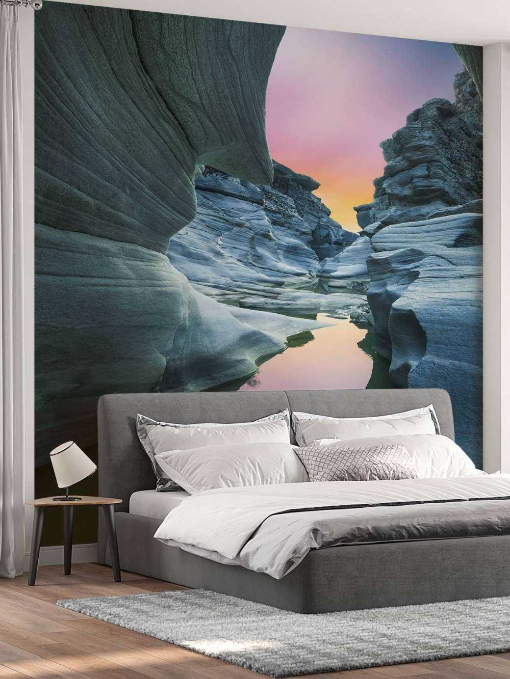 Cave with coloured sky