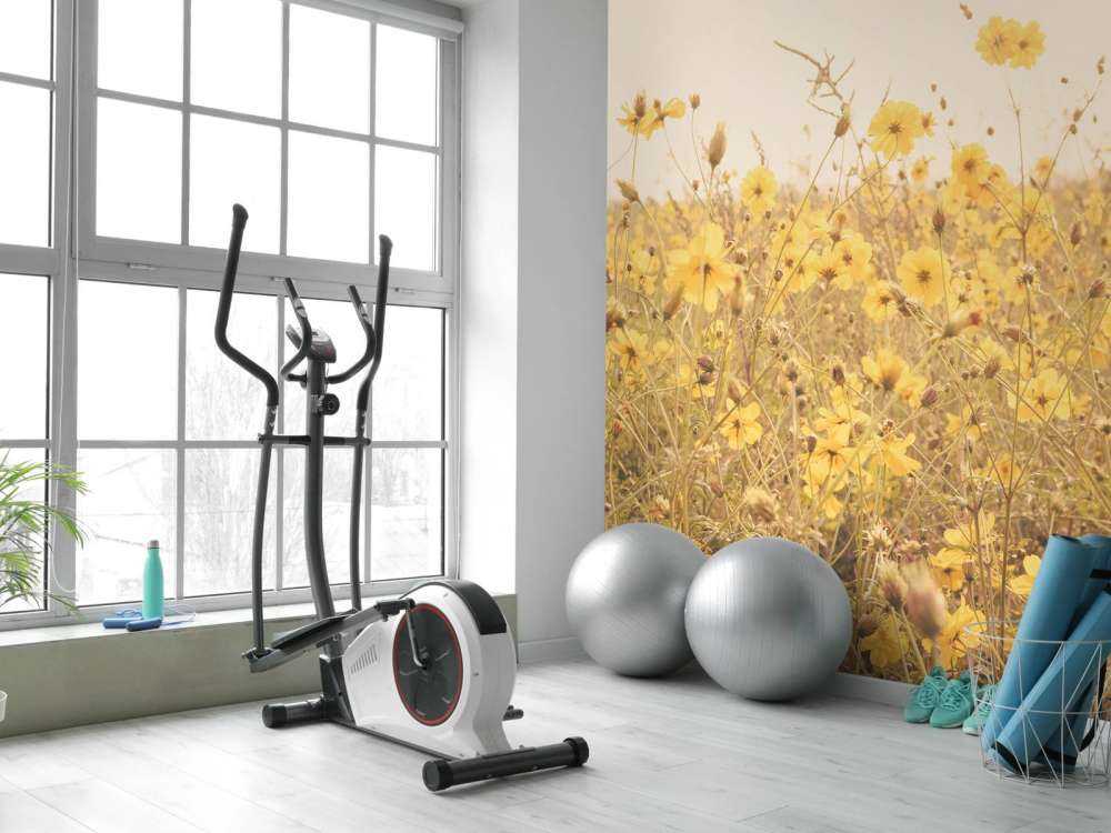 Yellow flowers with vintage look