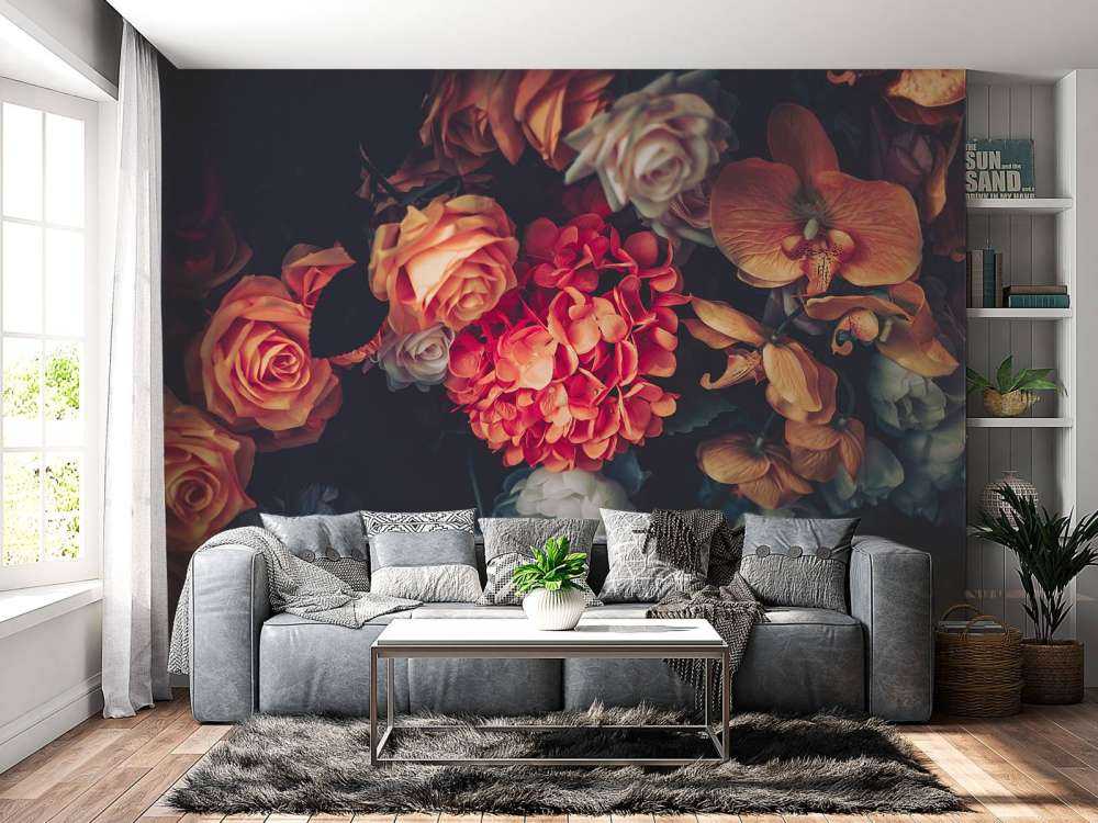 Vintage bouquet of roses