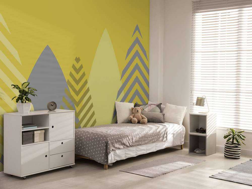 High mountains, yellow