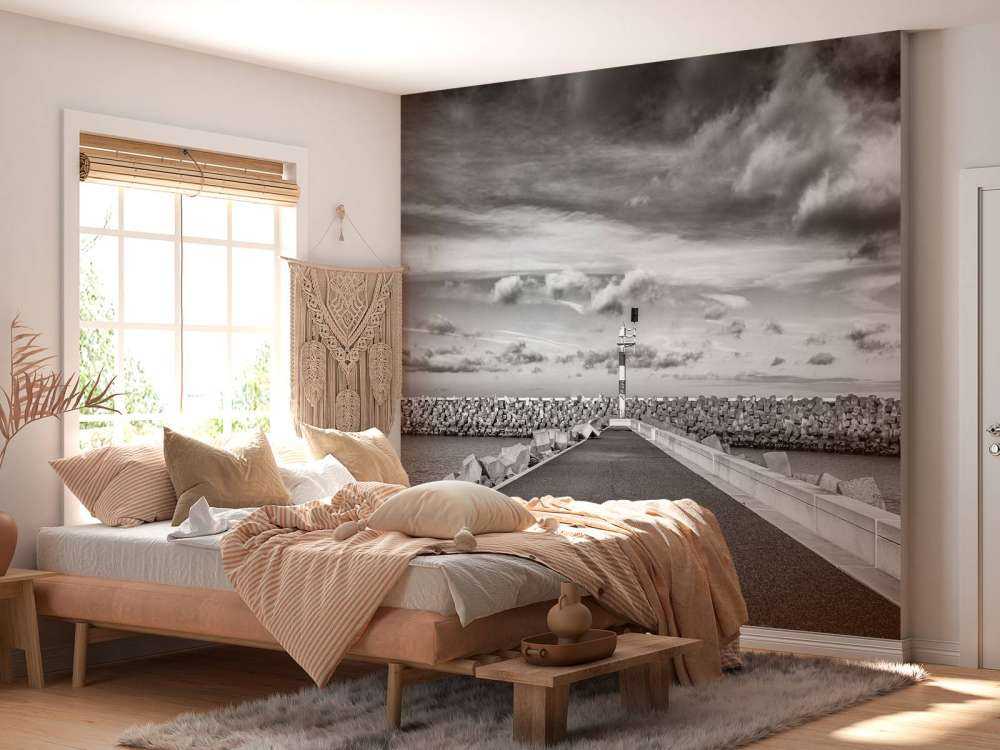 Quay wall of the marina of Cadzand Bad 