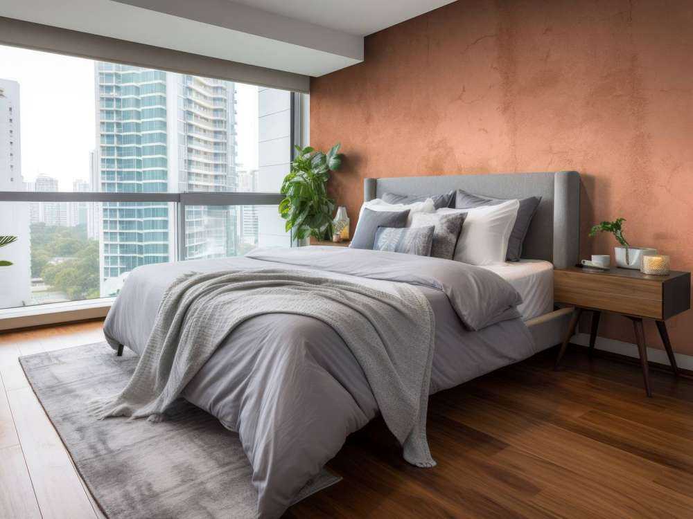 Concrete with terracotta colour