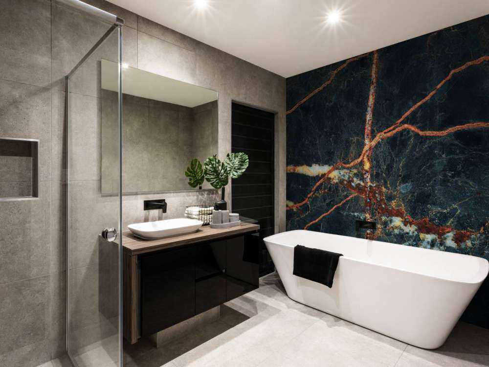 Blue marble with copper colour