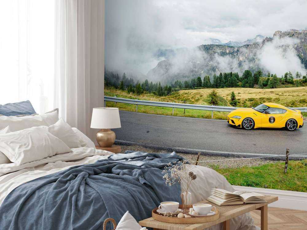 Sports cars in the Dolomites