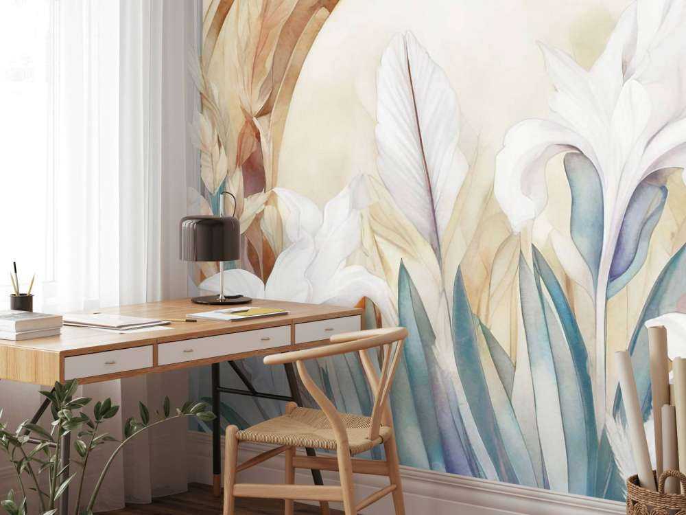 Irises at Sunrise Blue