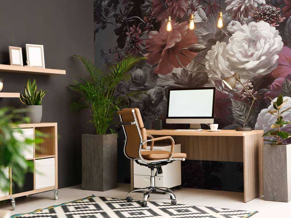 Big bouquet with red poppies