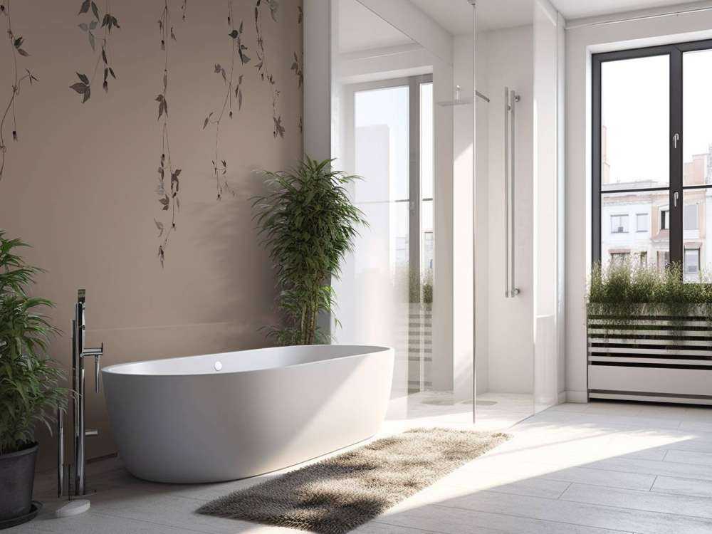 Clematis twigs on taupe