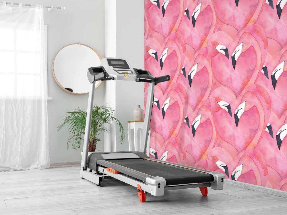 Watercolor flamingos