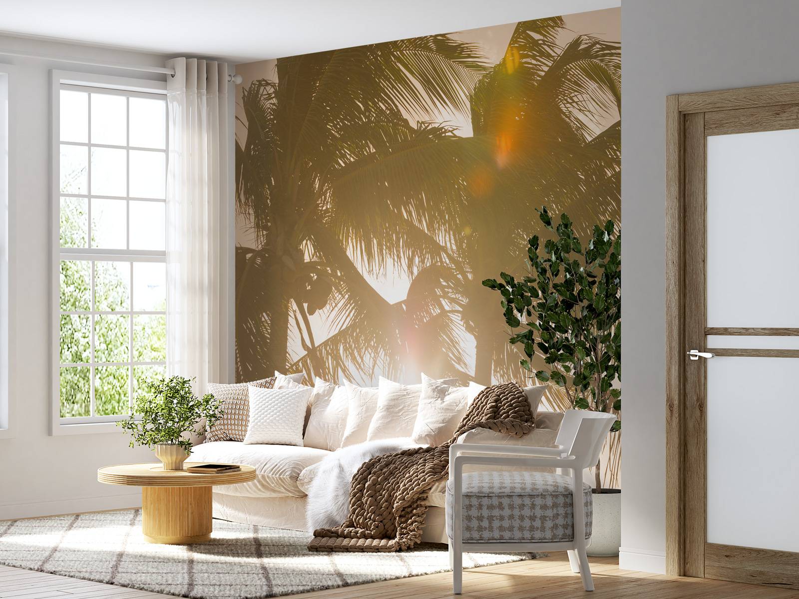 Tropical palm trees