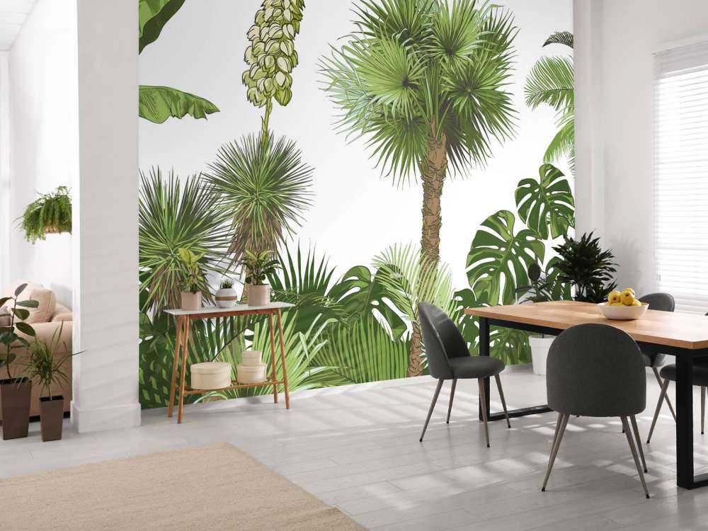 Green tropical plants