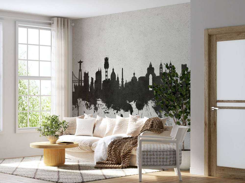 Watercolor skyline, Lisbon