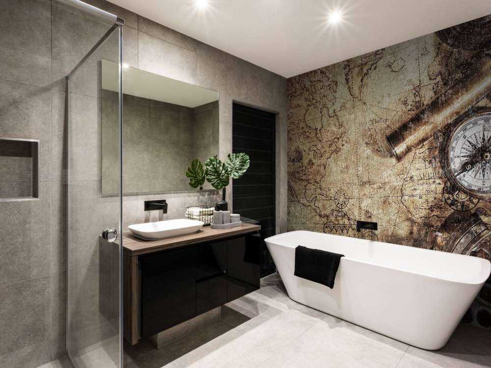 World map with compass