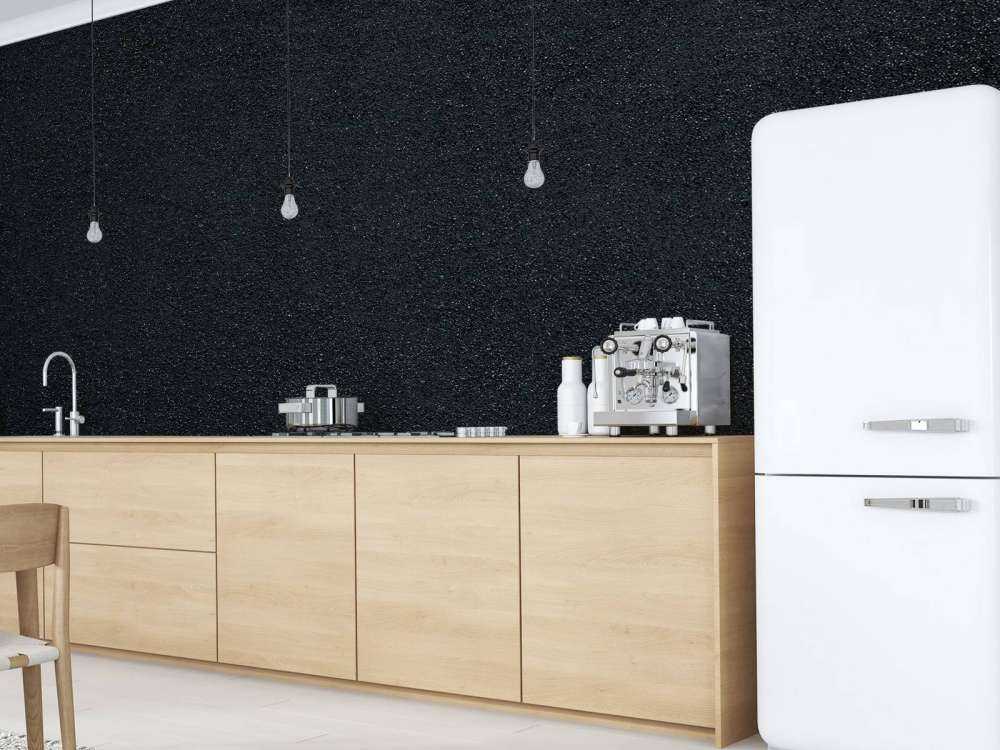 Dark wall with fine stones