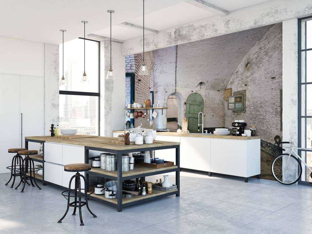 Green door in old building