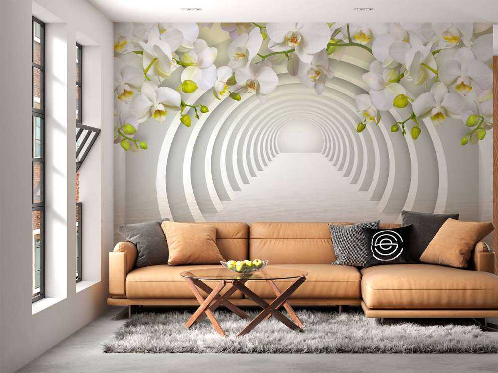 Tunnel with orchids
