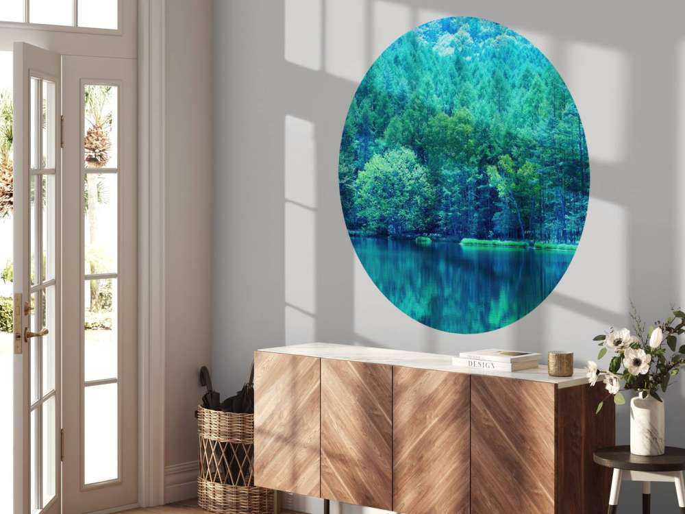 Lake in the green forest