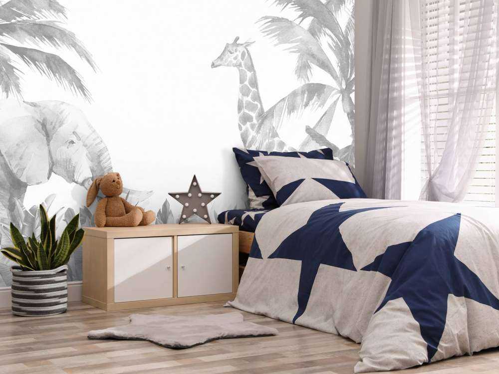 Cheerful jungle animals