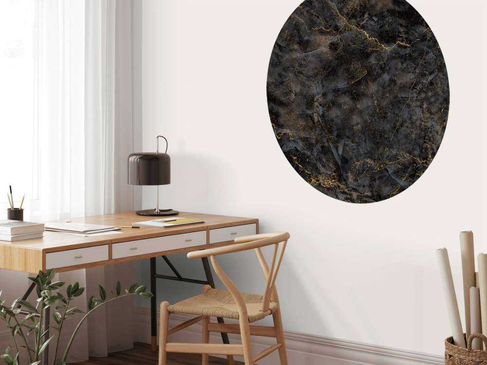 Golden marble structure