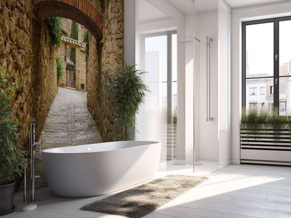 Little arch with red flowers