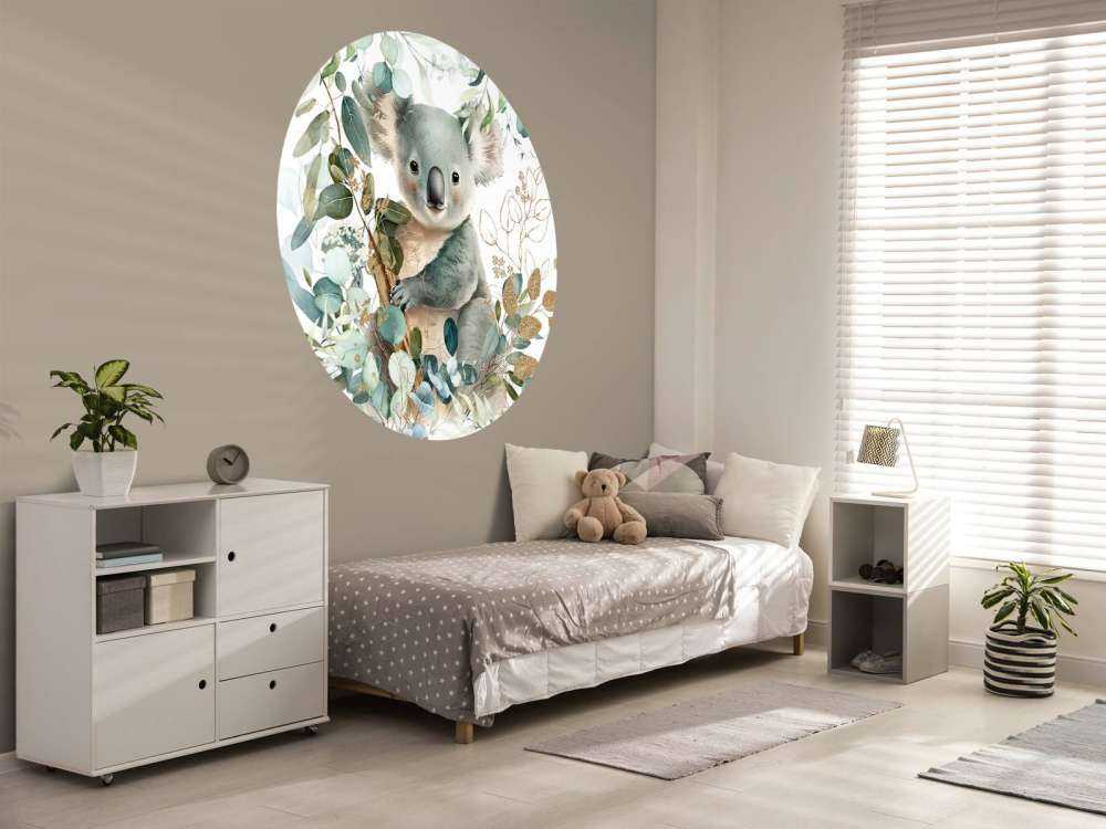 Cute koala in eucalyptus