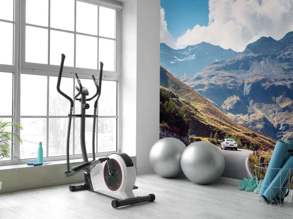 Panorama of a mountain road