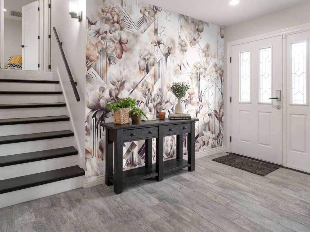 Huge Watercolor Irises Sepia