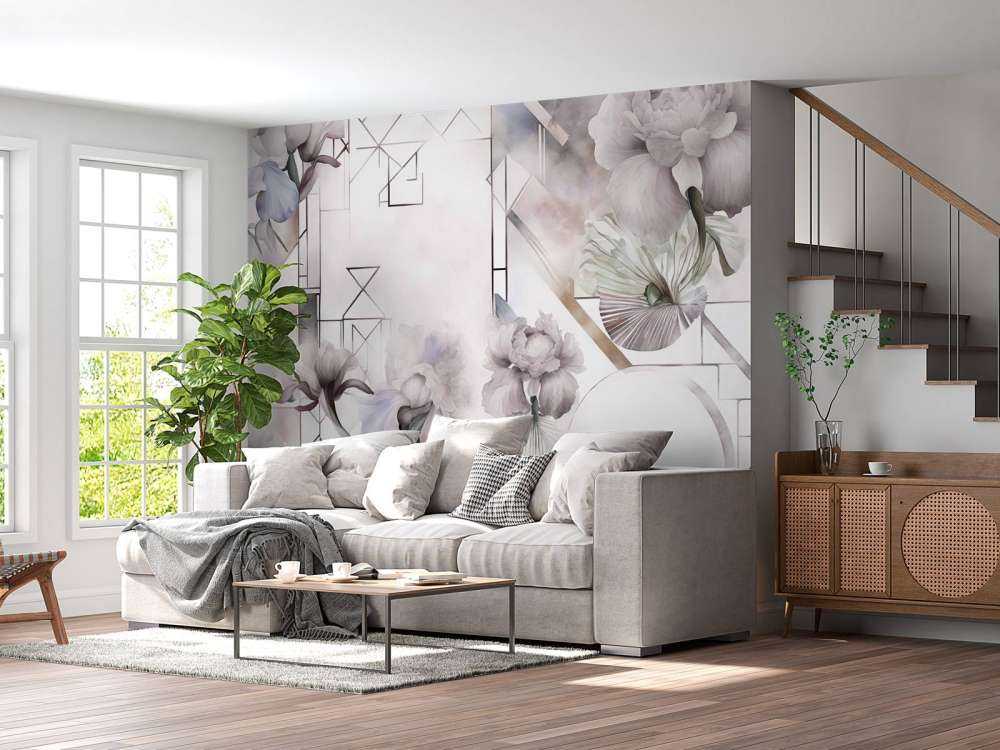 Watercolor Geometry Beige