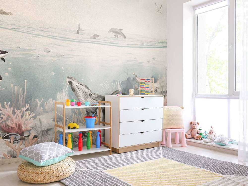 Ocean Landscape with Animals