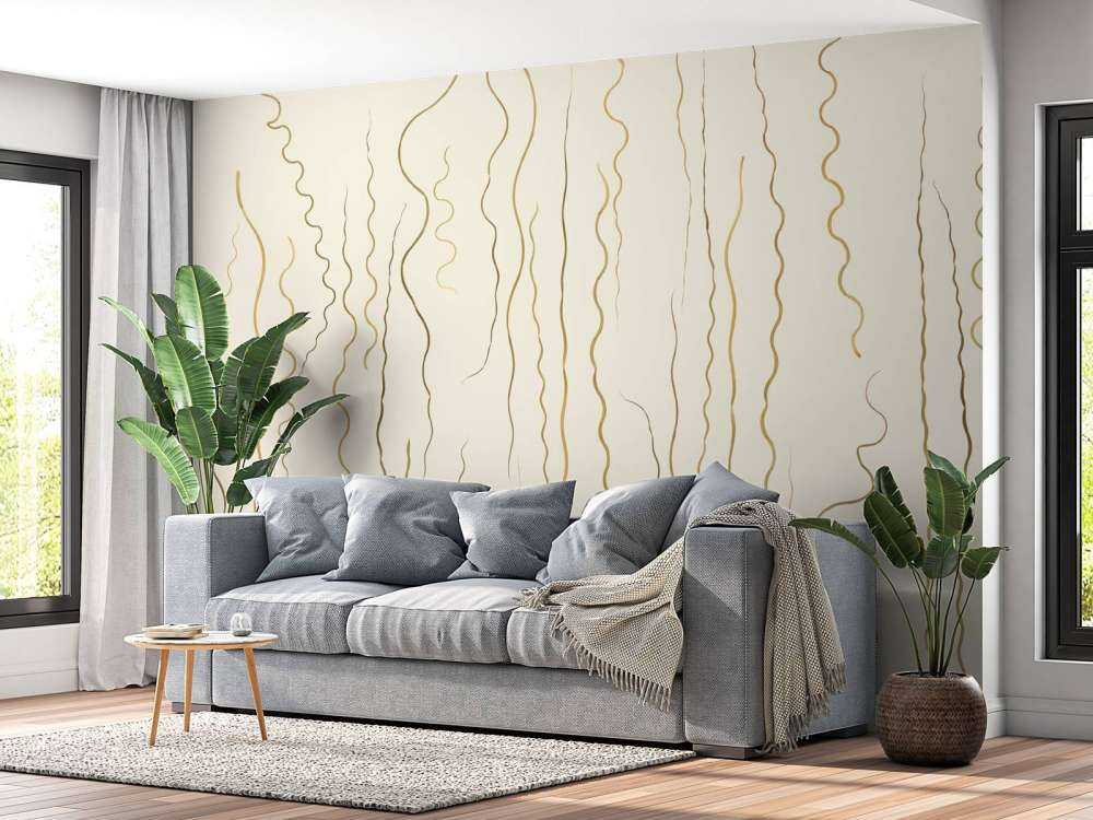 Organic lines grass beige