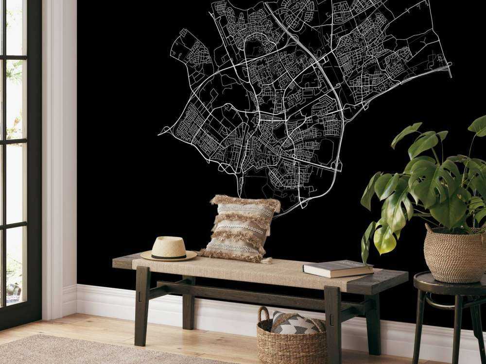 Map of Den Bosch, black