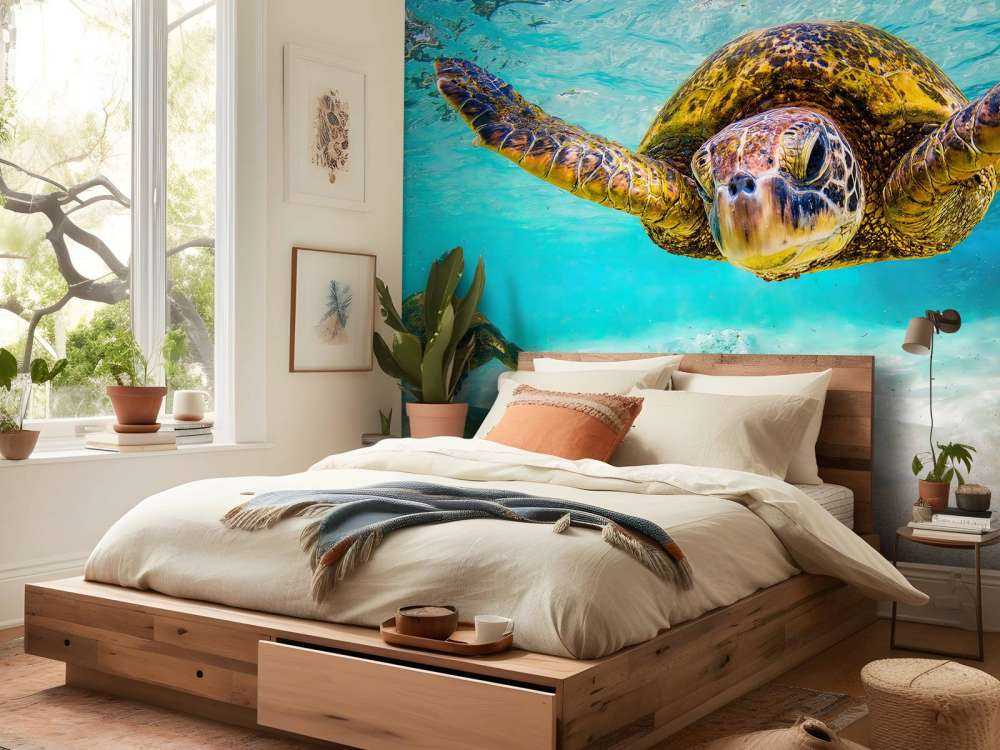 Sea turtle in the ocean