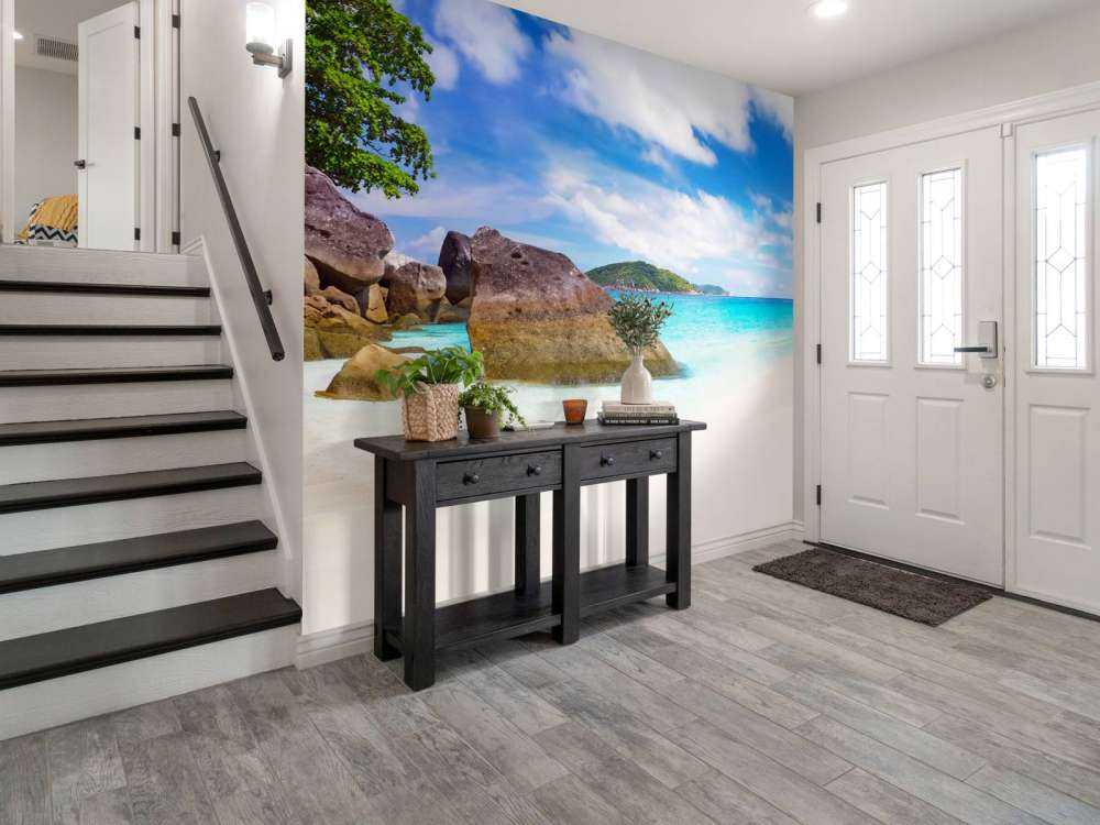 Panoramic photo of a tropical beach