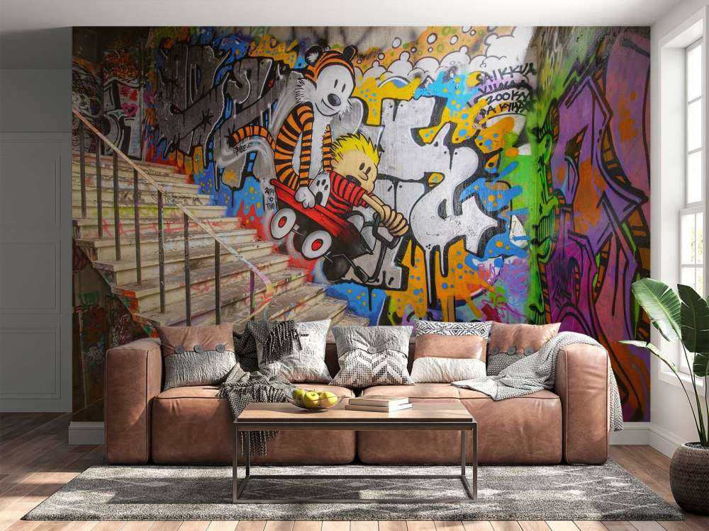 Graffiti with stairs