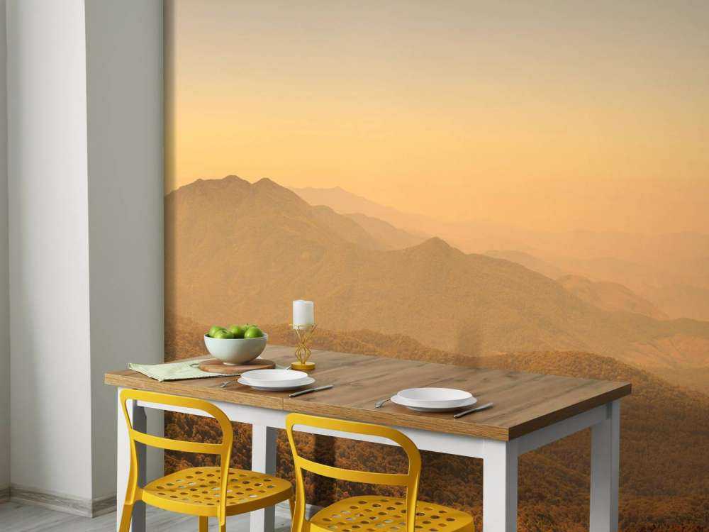 Mountain hill and forest