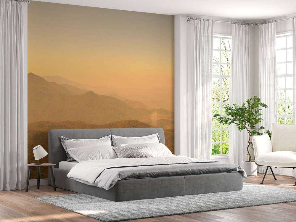 Mountain hill and forest